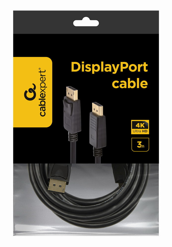 Καλώδιο DisplayPort Gembird CC-DP2-10 μήκους 3 μέτρων σε μαύρο χρώμα