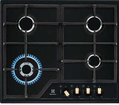 Εντοιχιζόμενος Εστίες Υγραερίου Electrolux EGS6436RK Μαύρο με 4 Ζώνες Μαγειρέματος