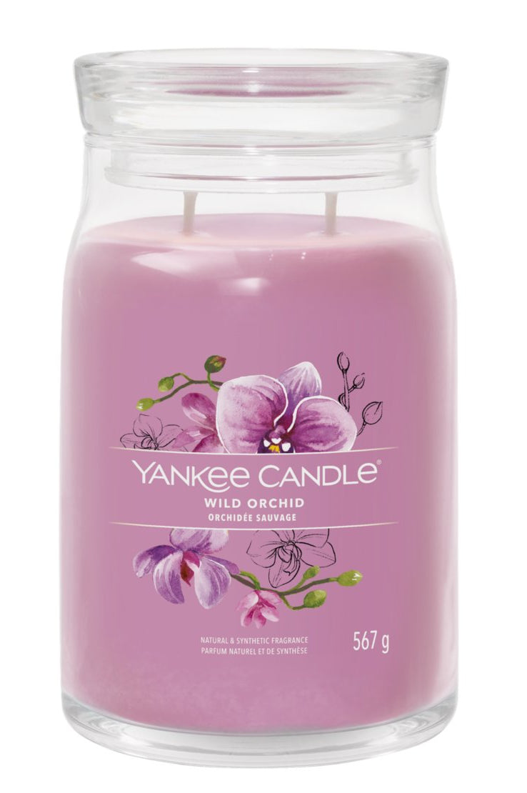 Large WILD ORCHID Yankee Candle