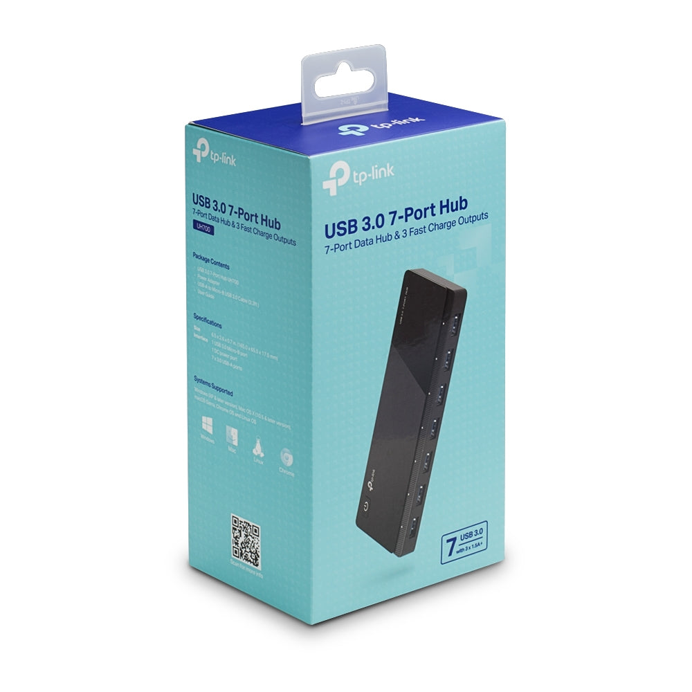 TP-Link UH700 USB 3.2 Gen 1 (3.1 Gen 1) Micro-B 5000 Mbit/s Black