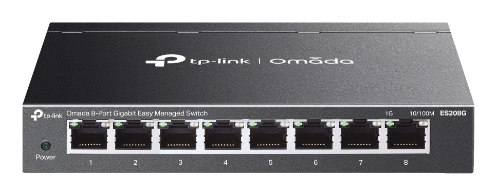 Διακόπτης Δικτύου TP-Link Omada ES208G Διαχειριζόμενος L2 Gigabit Ethernet (10/100/1000) Μαύρος