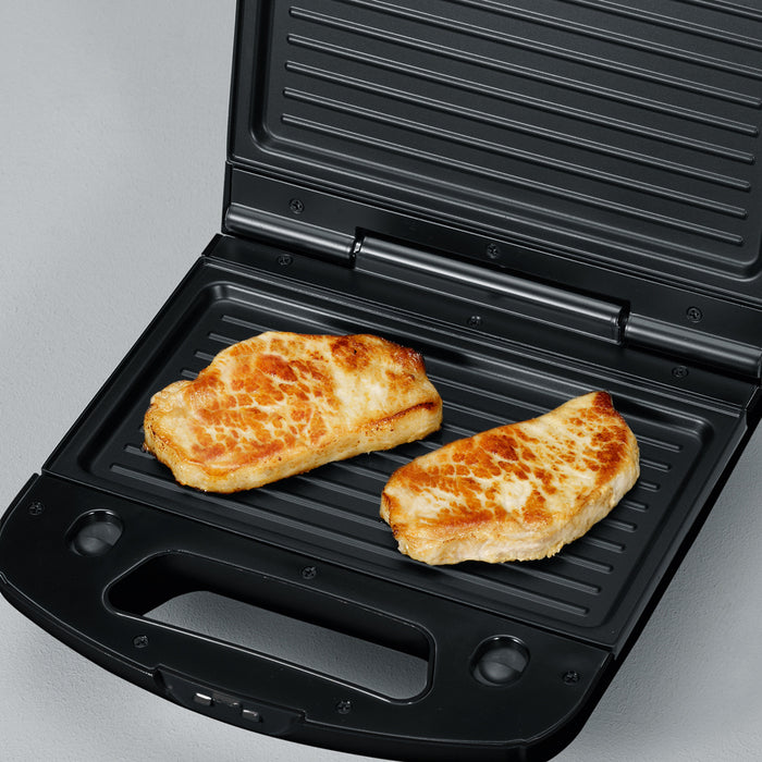 Severin 3in1 Sandwich-Toaster SA 2968 (schwarz/edelstahl, 1.000 Watt, mit 3 Platten-Sets)