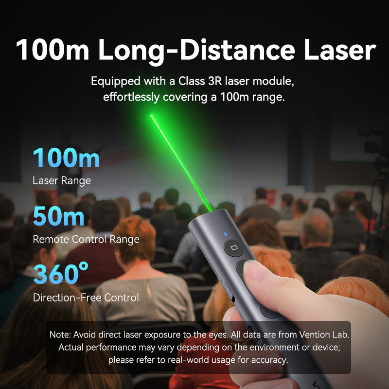 Vention presentation pointer with green laser