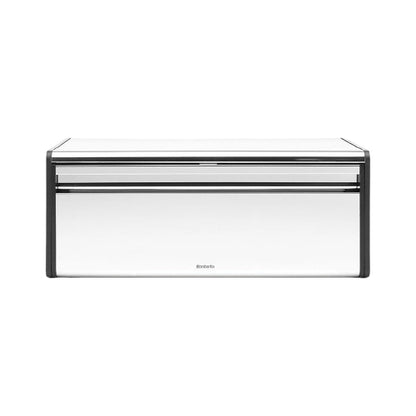 Brabantia Fall Front Bread Bin Square Front, Brilliant Steel