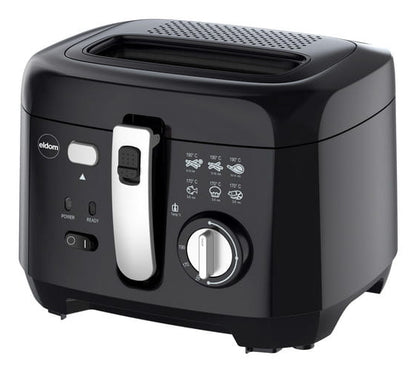 ELDOM Fryer FREET, 2.5 L, 400 g capacity, temperature regulator, removable oil tank, black