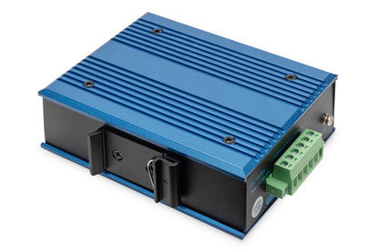 DIGITUS Industrial 4-Port 10/100 Switch – Blue