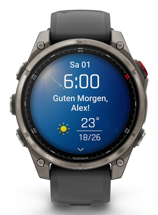 Garmin fenix 8 Pro, 1.4" (3.56 cm) AMOLED Display, 47 mm Case, 454 x 454 Pixels, Touchscreen, Graphite and Titanium, Wi-Fi, GPS Satellite Navigation