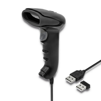 Qoltec 50868 Wireless Laser Scanner 1D | 2D | Black