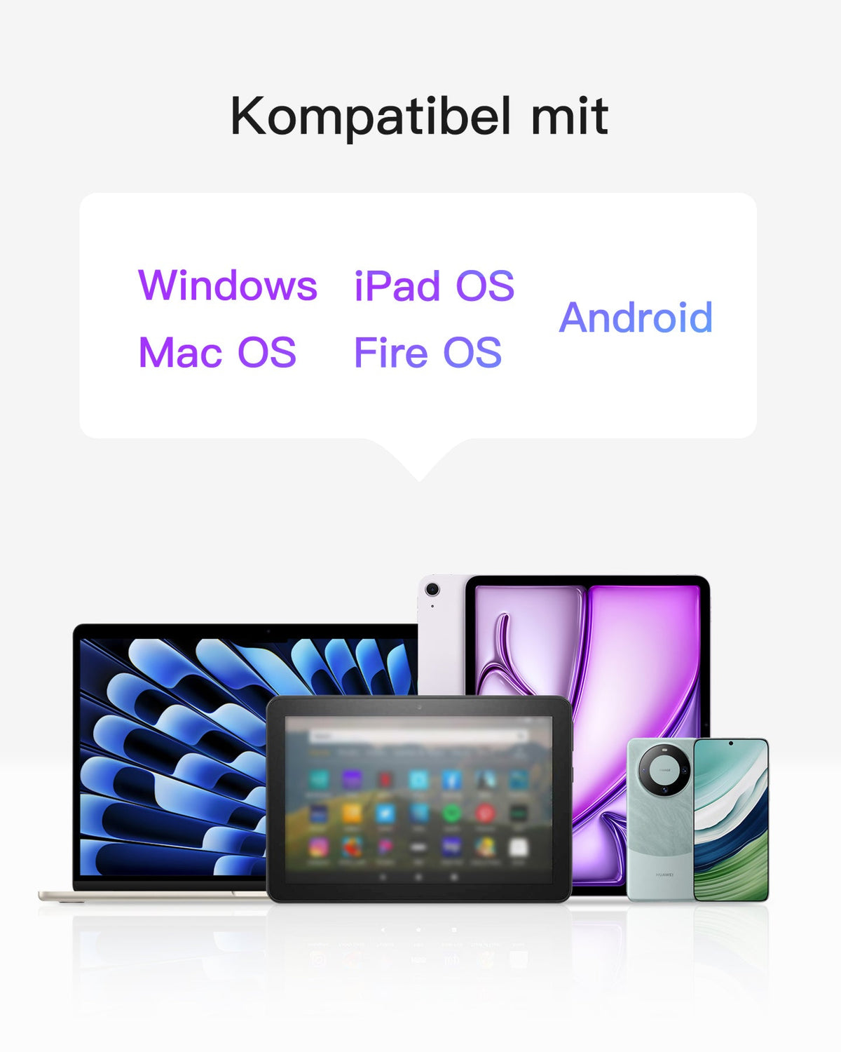 inateck Keyboard Tablet QWERTZ gray