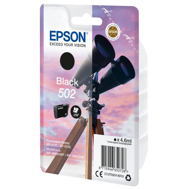 Epson Ink 502 Black Schwarz (C13T02V14010)