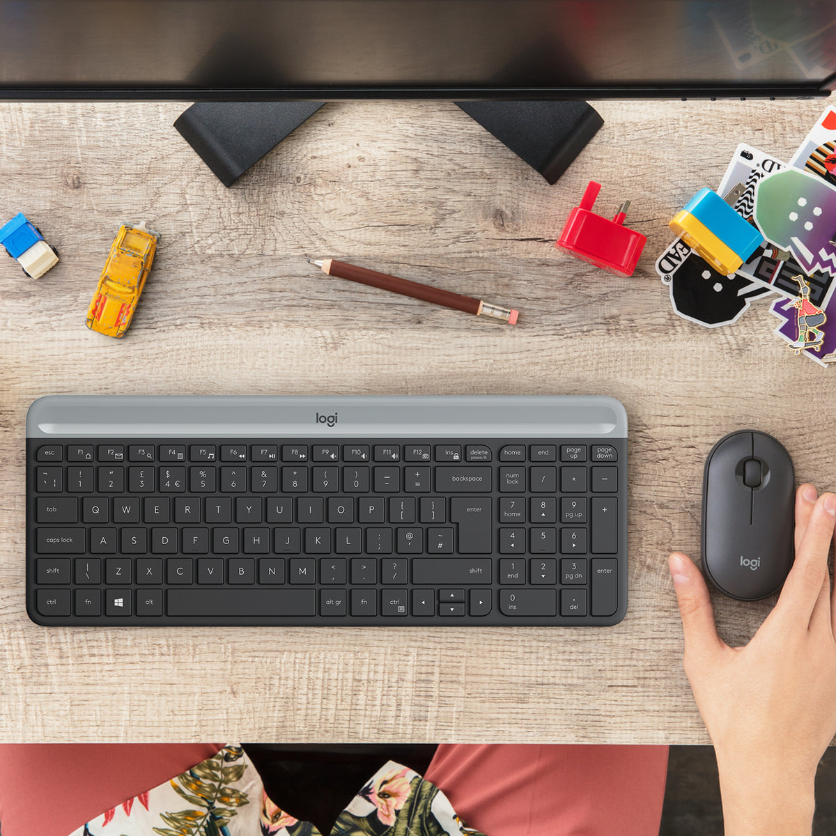 LGN Logitech MK470 Wireless Slim Desktopset US Layout
