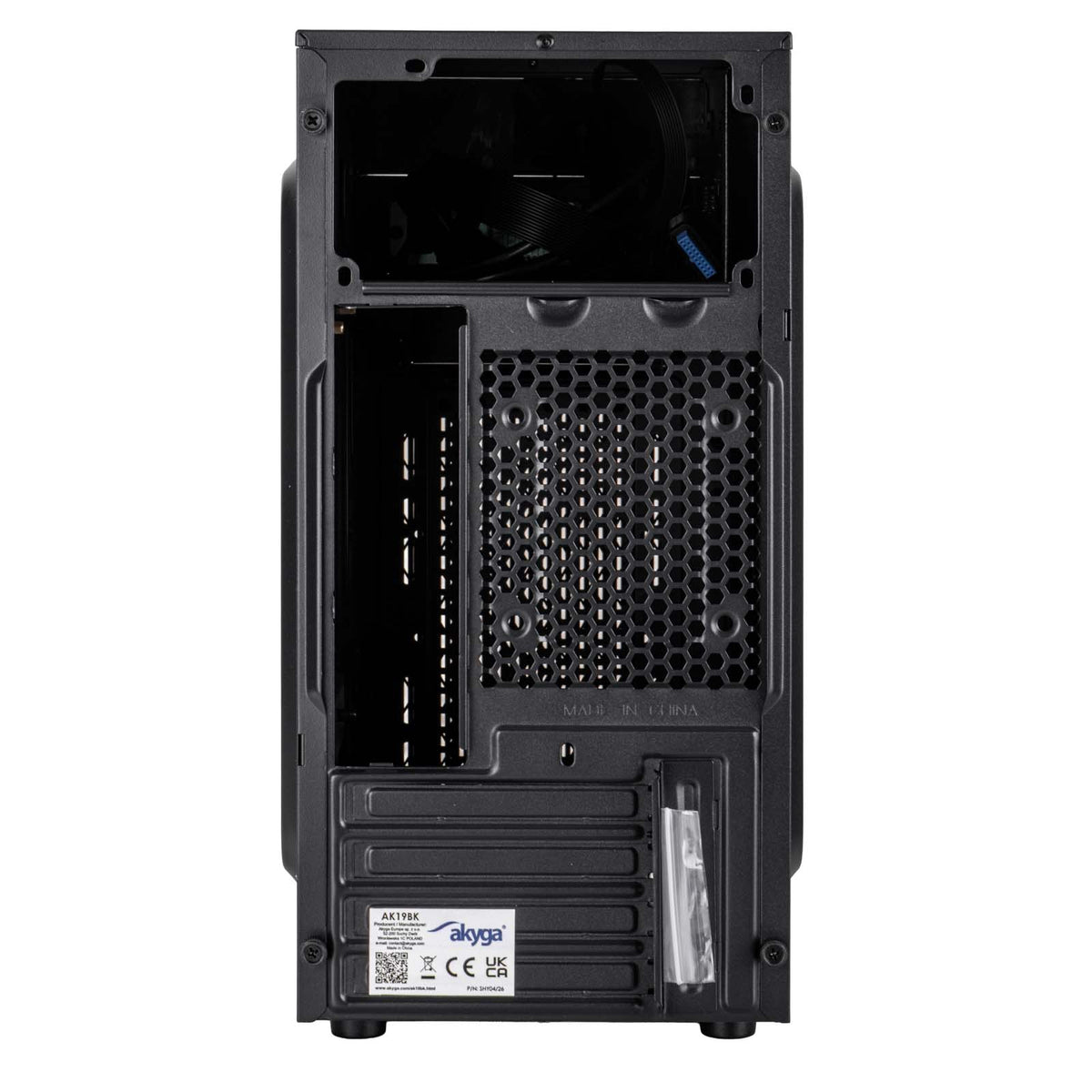 Akyga Obudowa Micro ATX AK19BK USB-C + USB 3.0 + 2x USB 2.0 czarna bez PSu Micro Tower Black