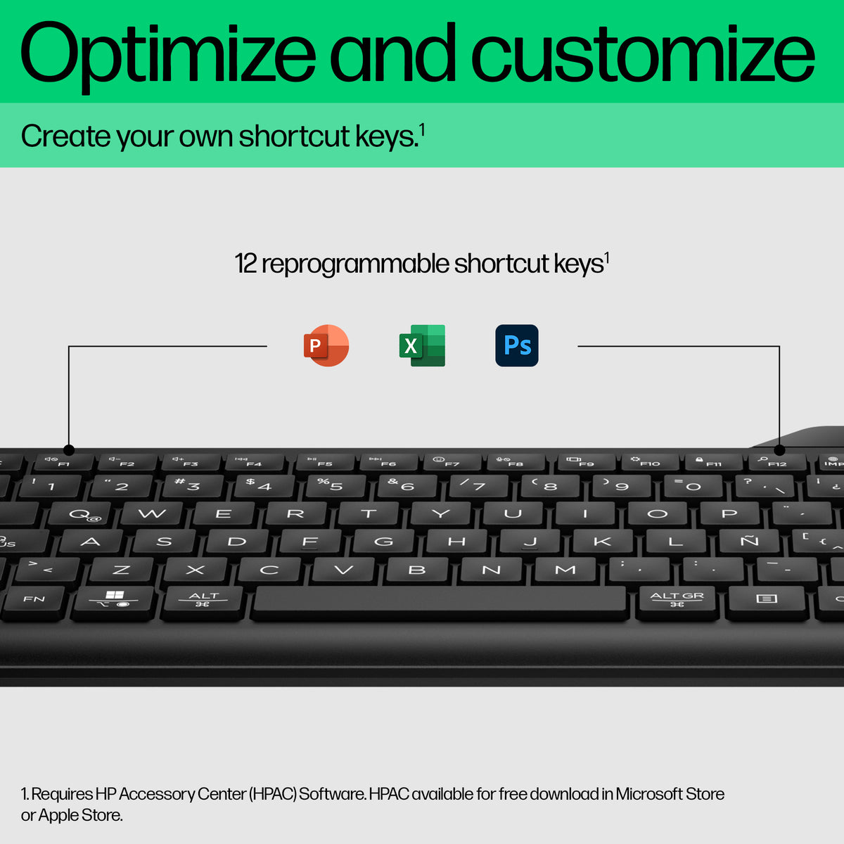 HP Keyboard 475 Dual-Mode Wireless Keyboard (DE)