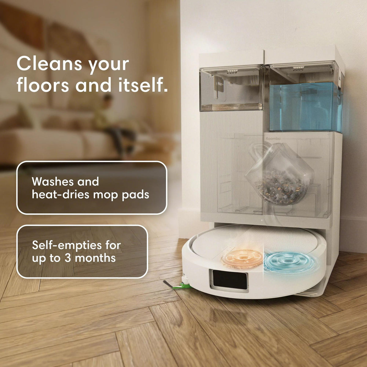 iRobot Roomba Plus 415 Combo Robot Vacuum White with AutoWash Dock