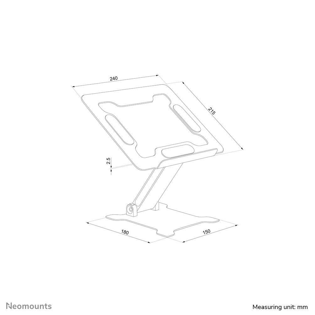 Neomounts NOT-Ständer bis 15" verstellbar, schwarz