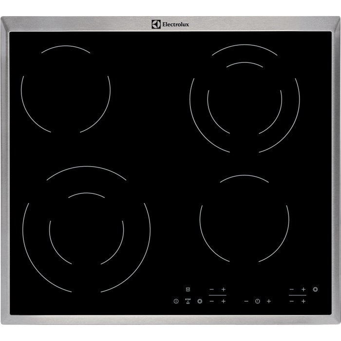 Electrolux EHF6342XOK Black Built-in Ceramic Hob with 4 Cooking Zones