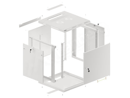 Lanberg 19" wall-mounted rack cabinet 12U 600 × 600 grey