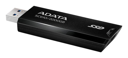 ADATA SC610 εξωτερικός αποθηκευτικός δίσκος USB 2 TB USB Τύπος-A 3.2 Γενιά 2 (3.1 Γενιά 2) Μαύρο