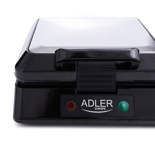 Ηλεκτρική βαφλιέρα Adler AD 3036 για 4 βαφλάκια σε μαύρο και γκρι χρώμα, Ισχύς 1500 W