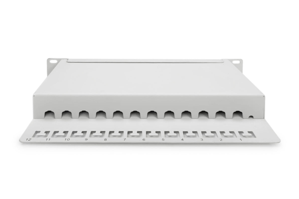 DIGITUS Cat.6A Patch Panel, shielded, 12-Port, 10", gray