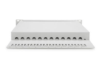 DIGITUS Cat.6A Patch Panel, shielded, 12-Port, 10", gray