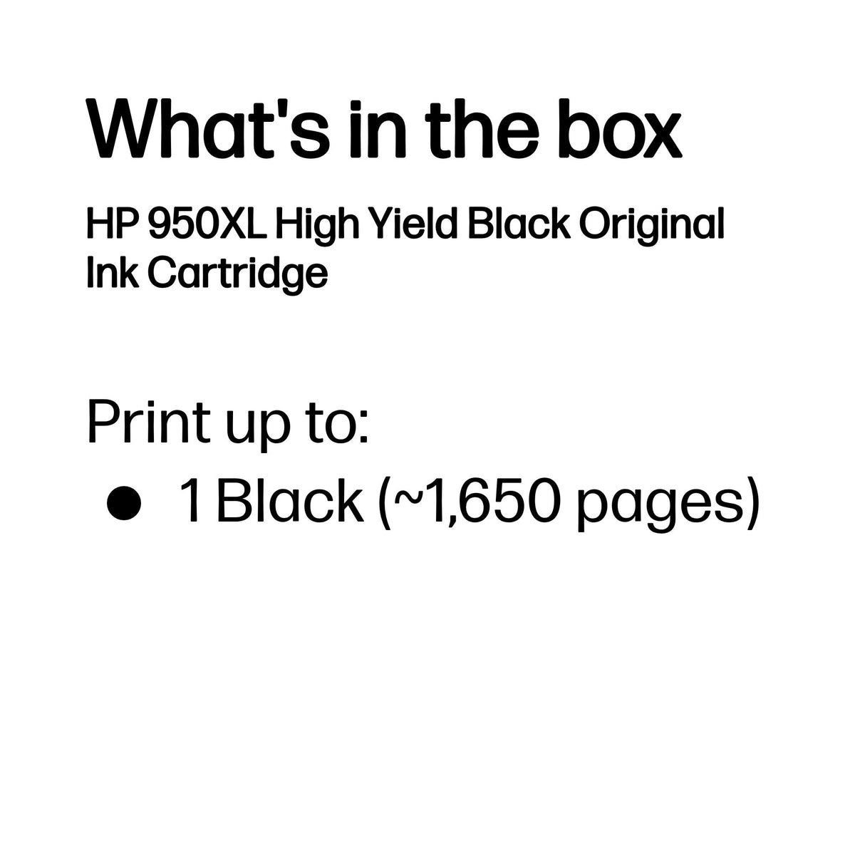 HP 950XL    Schwarz             Tintenpatrone