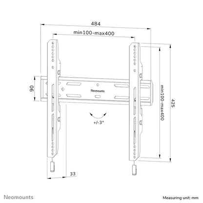 Neomounts WAH 32"–65" 1TFT Black Max. 60kg
