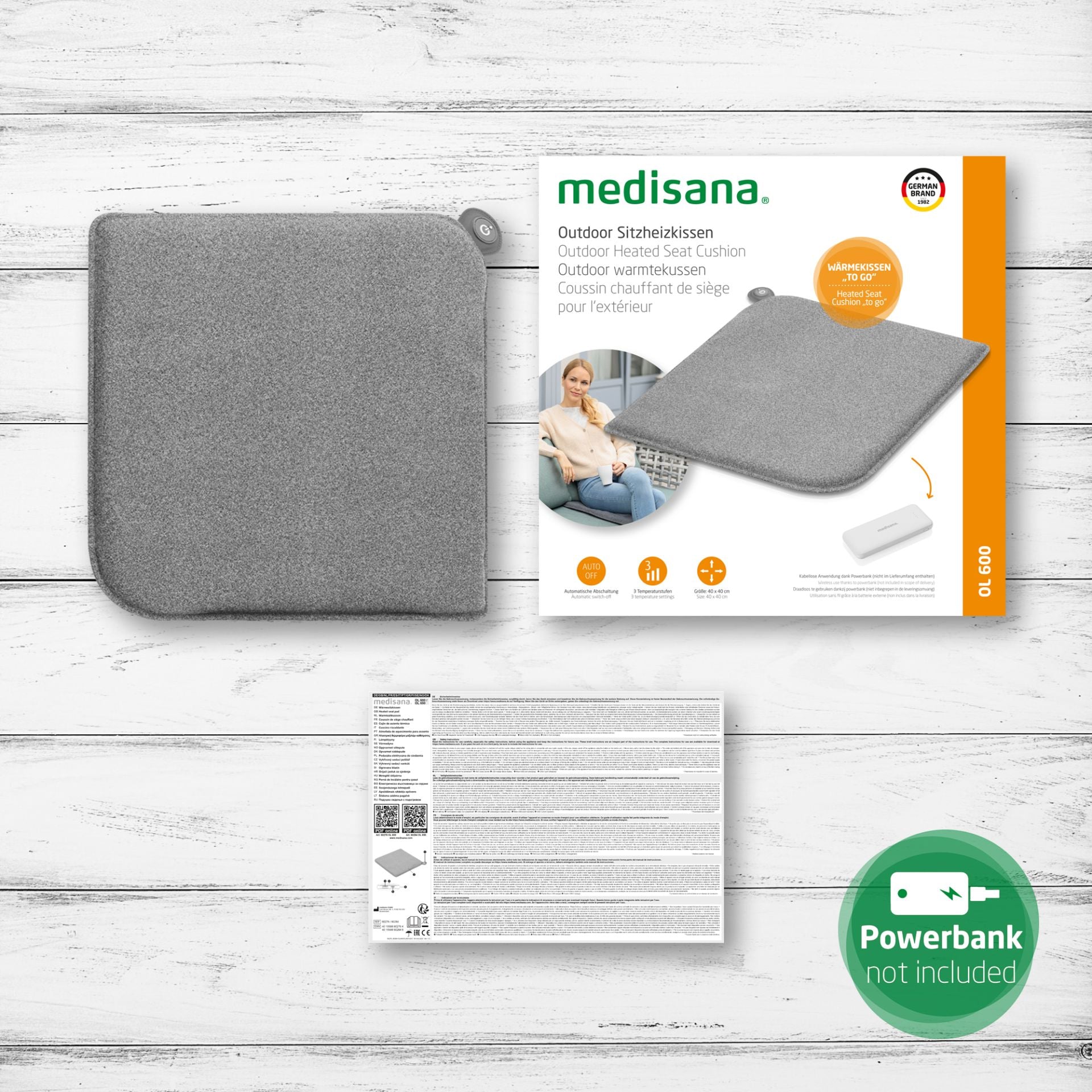 Medisana OL 600 Outdoor Chair Cushion (grey)