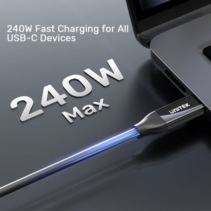 UNITEK USB-C 4.0 PD 100W 40 GBPS 8K 2M CABLE