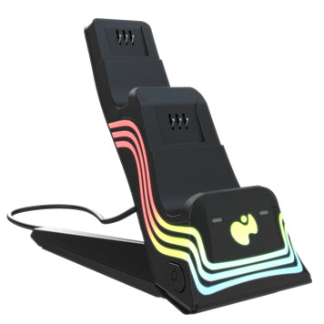 PDP Dual Afterglow Wave Charging Station (Black) for Xbox Series X