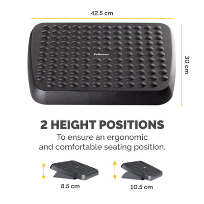 Fellowes Ergonomics footrest ergonomic office footrest black