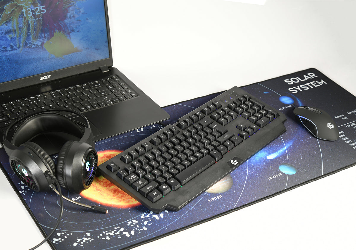 Παρατεταμένο XL Επιτραπέζιο Ποντίκι Gaming Gembird MP-SOLARSYSTEM-XL-01 «Κόσμος» 350 x 900 mm