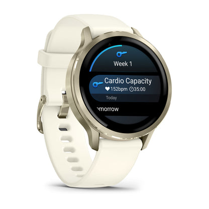 Garmin Venu 4 με οθόνη AMOLED 3,05 εκ. (1,2") 41 χιλ. Ψηφιακός ρολόι 390 x 390 εικονοστοιχεία αφής σε χρυσό χρώμα με Wi-Fi και δορυφορικό GPS