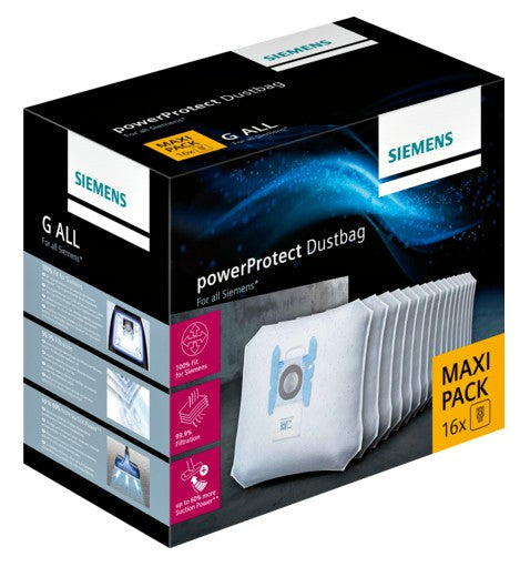 Siemens Νέοι Σακουλάκια Για Σκούπες PowerProtect VZ16GALL Typ G (16 Τεμάχια)