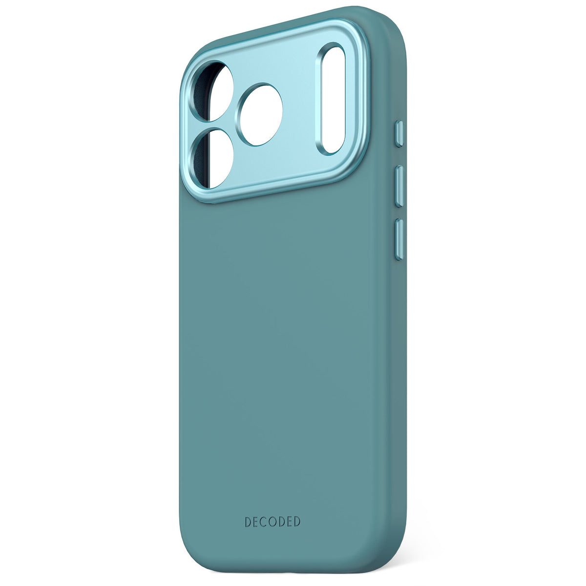 Decoded Antimicrobial Silicone Back Cover for iPhone 17 Pro, Retro Blue