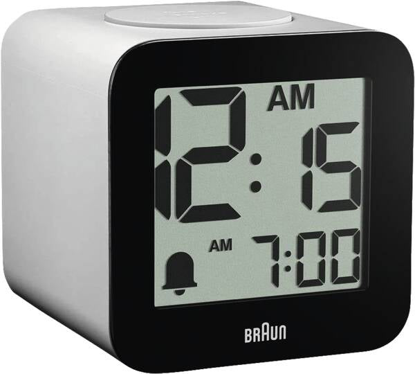 Braun BC 25 WP White Quartz Alarm Clock with Voice Output