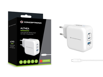 Conceptronic ALTHEA17W 3-Port 67W GaN USB PD Charger