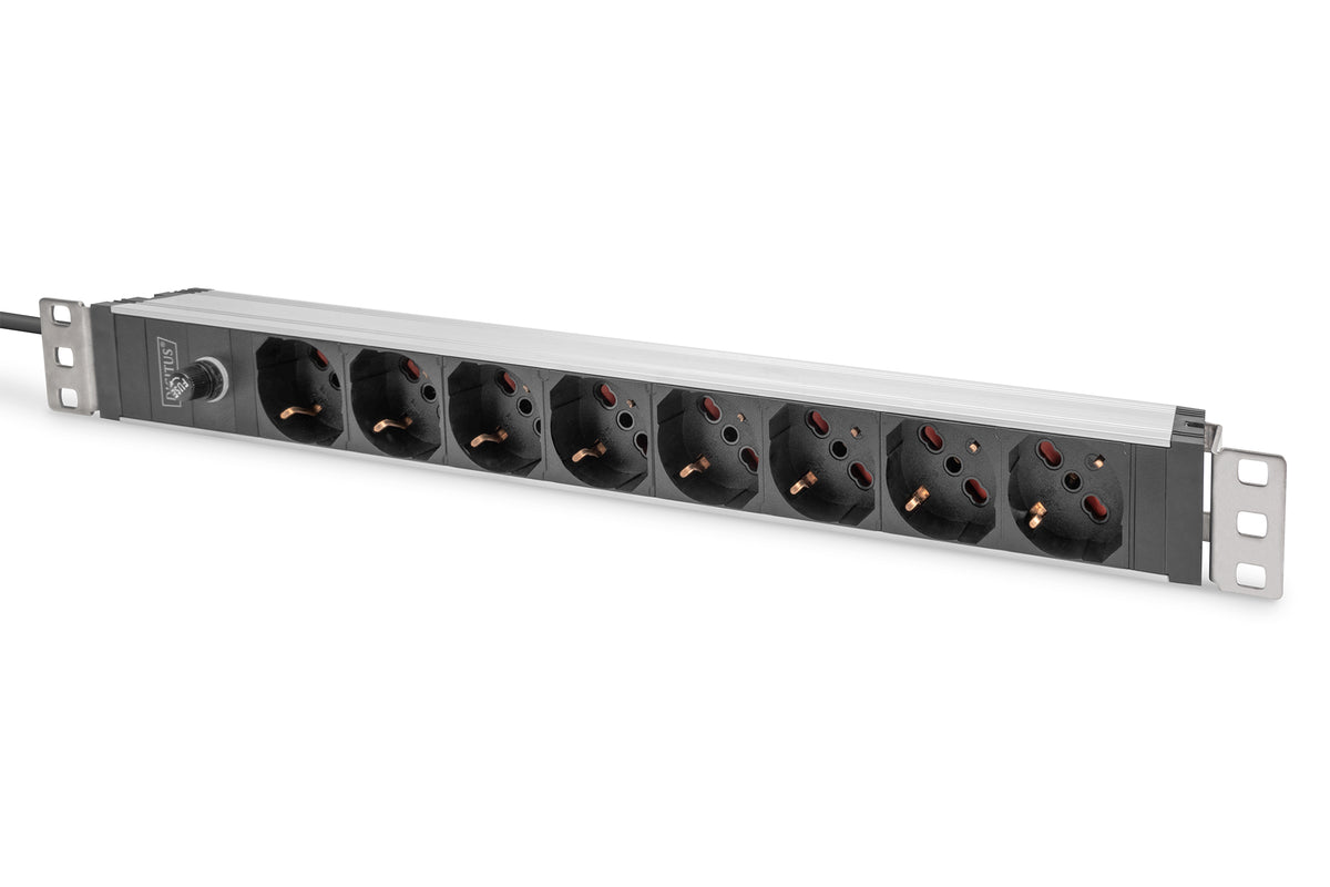 DIGITUS 8-Fach Steckdosenleiste 1HE PDU, IEC C14 St. IT