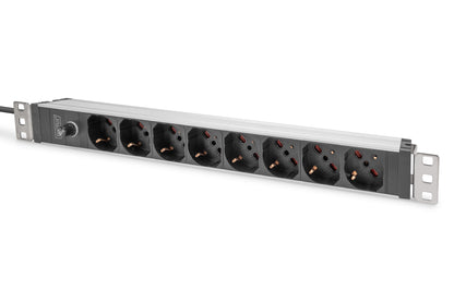 DIGITUS 8-Fach Steckdosenleiste 1HE PDU, IEC C14 St. IT