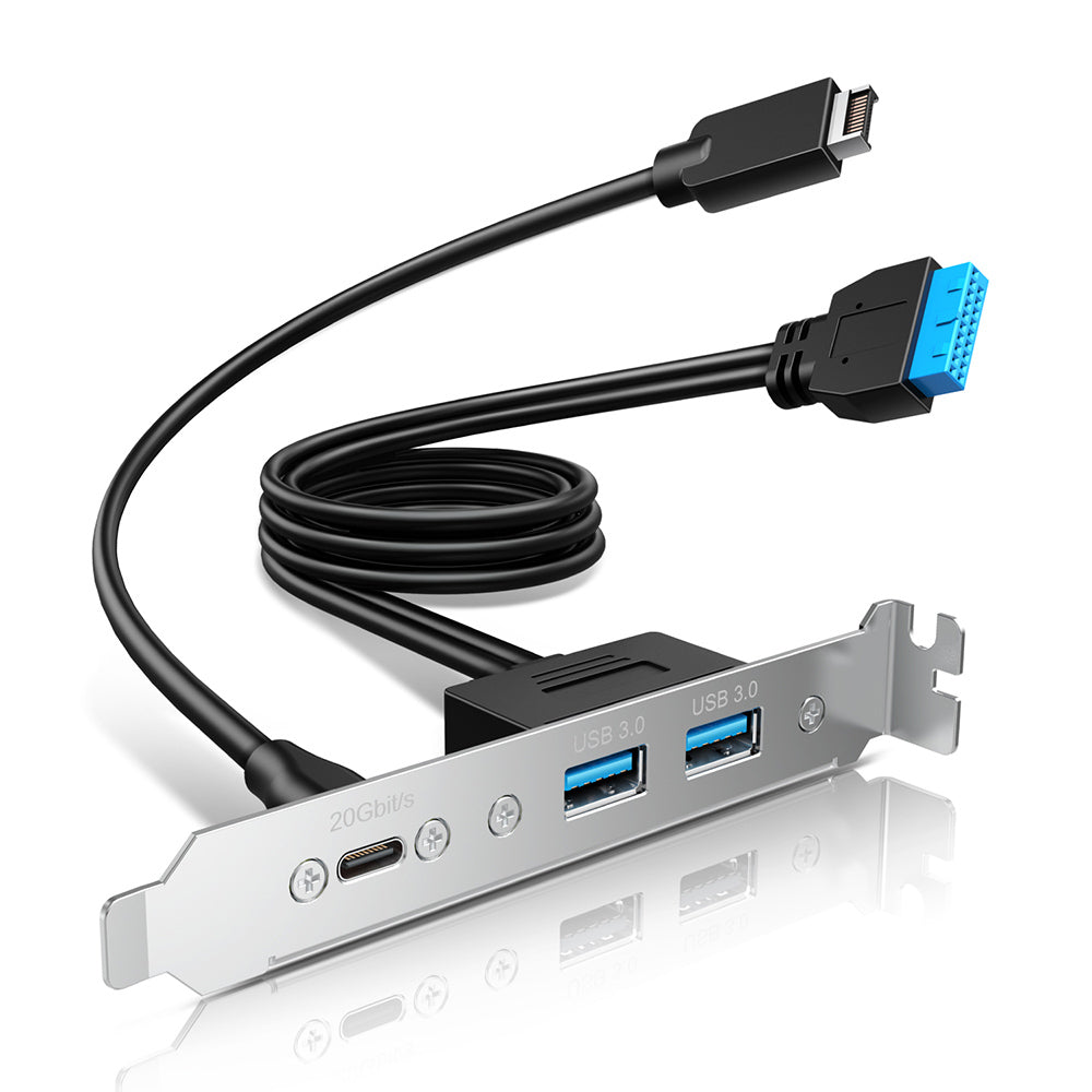 GRAUGEAR Multi PCI Blende   1x USB-C, 2x USB-A