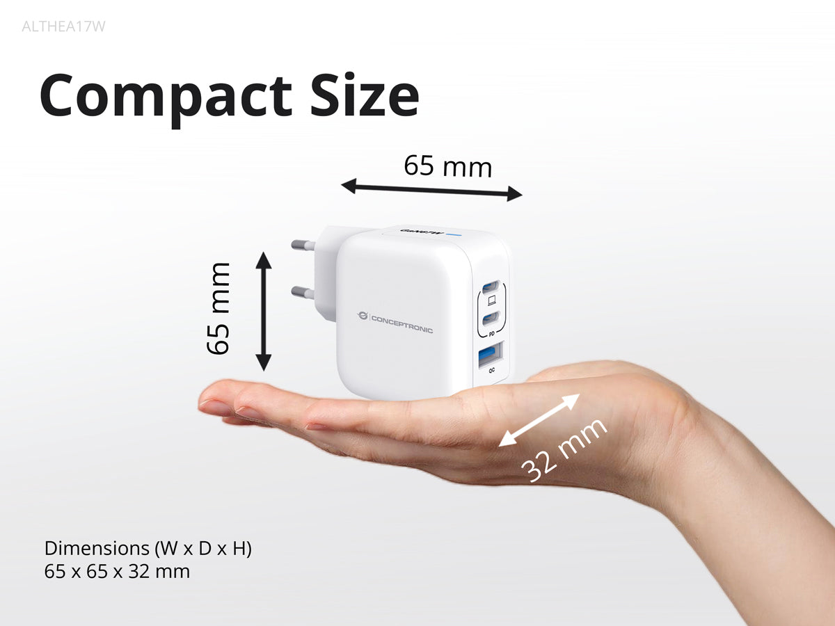 Conceptronic ALTHEA17W 3-Port 67W GaN USB PD Charger