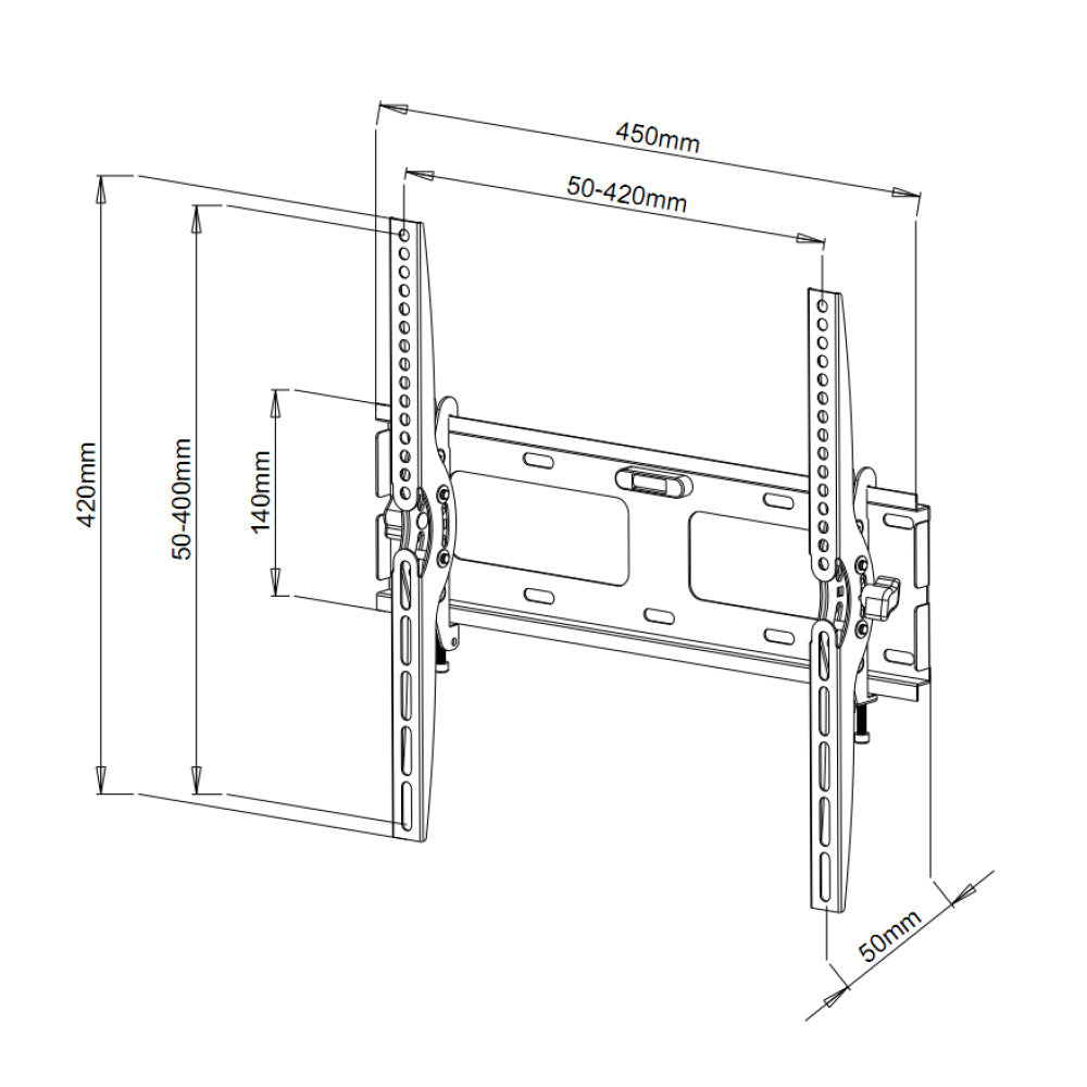 Techly 23-55" Wall Bracket for LED LCD TV Tilting ICA-PLB 131M