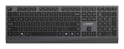 Gembird KB-MCH-06 Slim wired multimedia keyboard with Type-C adapter, US layout, black