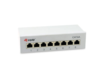Equip Patchpanel  8xRJ45 Cat6a Desktop        500MHz RAL7035