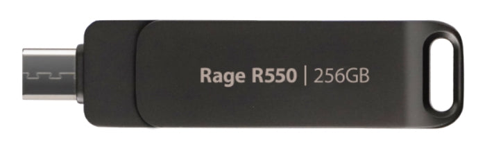 Flashdrive PATRIOT Rage R550 256GB 100 MB/S USB A+C Swivel Design (PE256GR550DSAD) Black