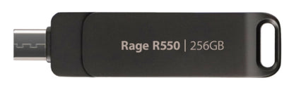 Flashdrive PATRIOT Rage R550 256GB 100 MB/S USB A+C Swivel Design (PE256GR550DSAD) Black