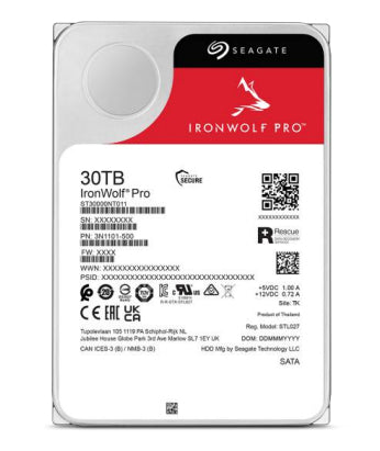 Εσωτερικός σκληρός δίσκος Seagate IronWolf Pro ST30000NT011 30 TB 7200 RPM 512 MB 3,5" Serial ATA III