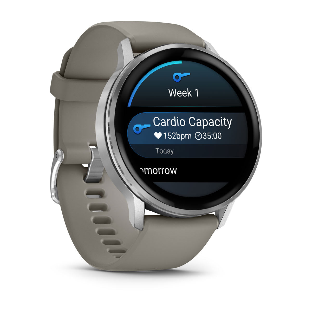 Garmin Venu 4 3.56 cm (1.4") AMOLED 45 mm Digital 454 x 454 pixels Touchscreen Silver Wi-Fi GPS (satellite)