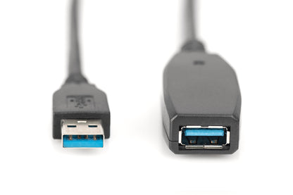 DIGITUS USB 3.0 Aktives Verlängerungskabel          10m,  sw