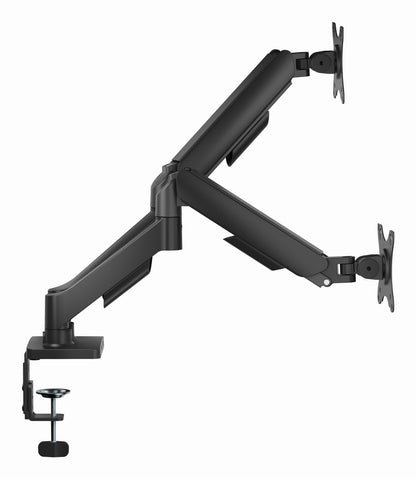 Gembird MA-DA2U-01 Adjustable desk 2-display mounting arm with USB ports, 17”-32”, black